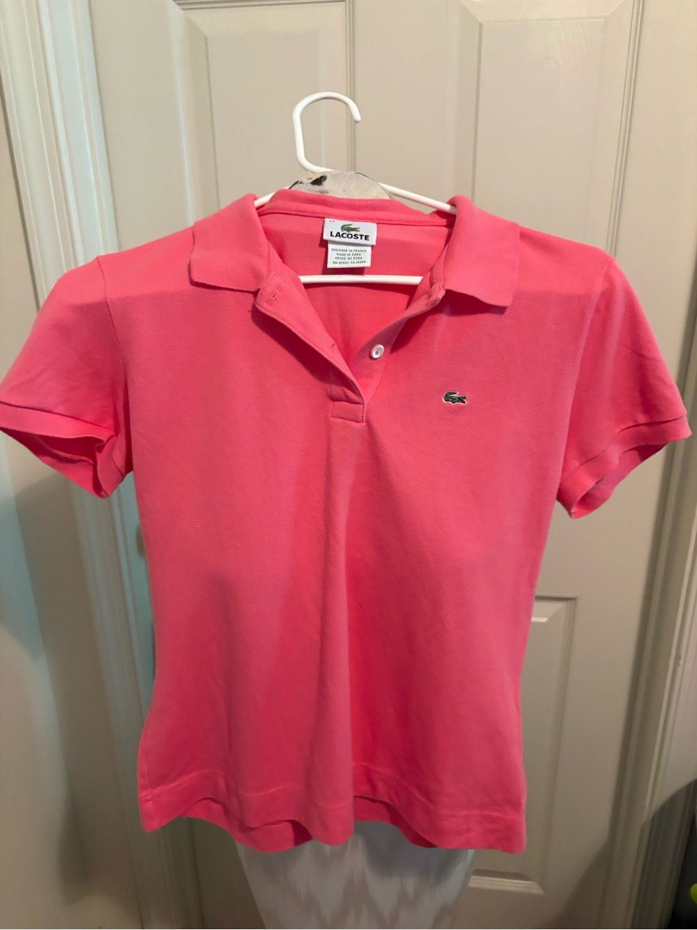 Lacoste Women's watermelon new Polo Shirt size 44 $135